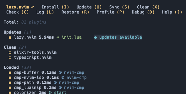 lazy.nvim screenshot